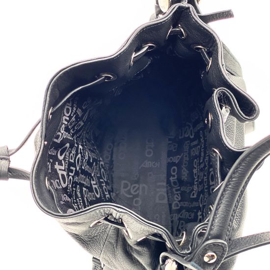 Сумка-рюкзак Renato Angi черная кожаная - фото 5, 