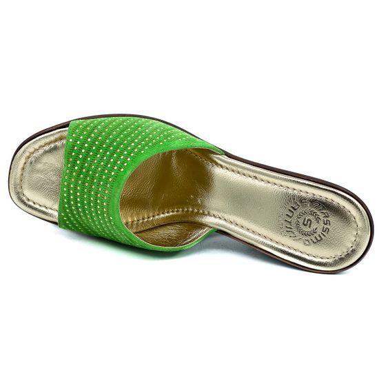 Сабо Santini замшевые зеленые - фото 5, 