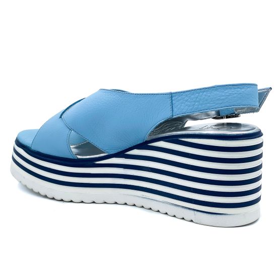 Босоножки Cover голубые - фото 3, 