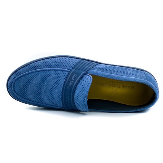 Слипоны мужские Giampieronicola синие - фото 5, 