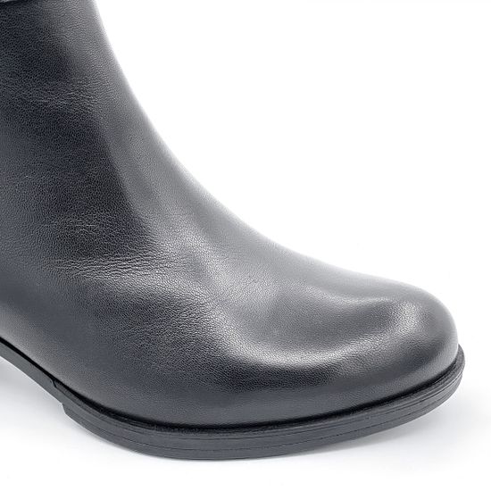 Ботинки Cover черные кожаные МЕХ - фото 6, 54M COV