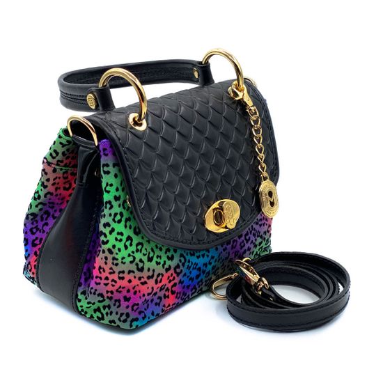 Сумка Marino Orlandi черная кожаная мультиколор - фото 3, 