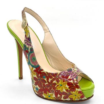 Босоножки Rosso&amp;Nero лакированные салатовые - фото 2, 3498 RN SALAT