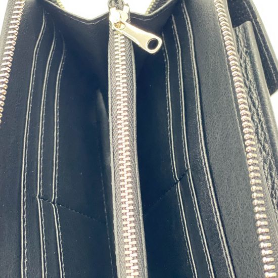 Кошелек-сумка Renato Angi черный кожаный - фото 5, 