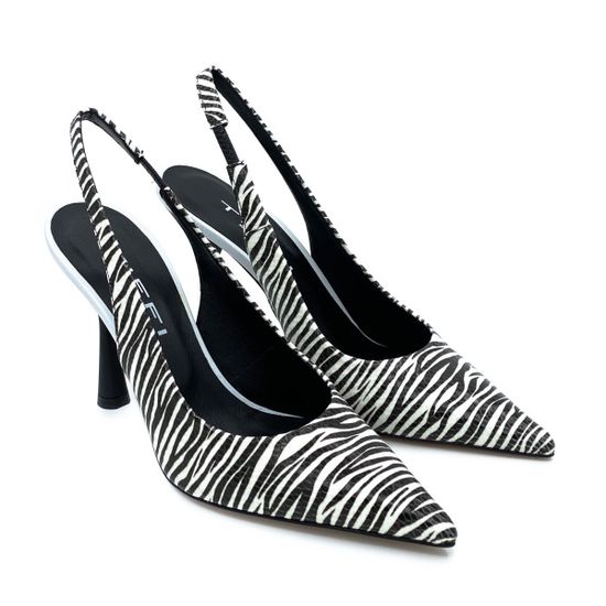 Туфли Tiffi черно-белые из ламинированной кожи - фото 7, 