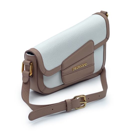 2186 DСумка Di Gregorio кожаная белая/розовая - фото 2, 2186 DG BIANCO CIPRIA