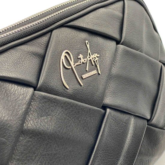 Сумка кросс-боди Renato Angi черная кожаная плетеная - фото 4, 