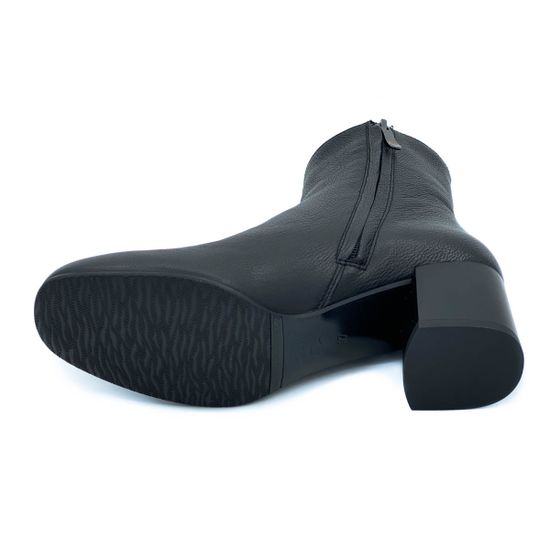 Ботильоны Cover черные кожаные Байка - фото 4, 4491142-1 COV