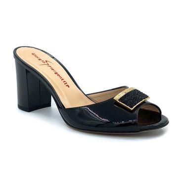 Сабо Giorgio Piergentili черные из лакированной кожи - фото 2, 406 GP