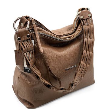 Сумка Di Gregorio бежевая кожаная - фото 2, 8799 DG TAUPE