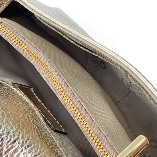 Клатч Marina Creazioni золотого цвета кожаный - фото 5, B6113 MC ORO