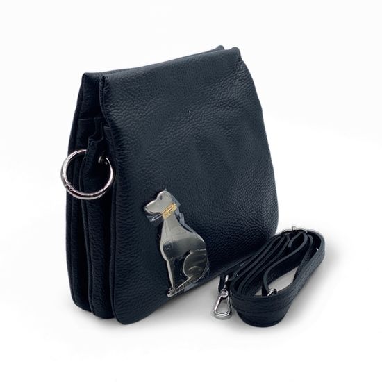 Сумка Renato Angi черная кожаная &quot;собака&quot; - фото 2, 