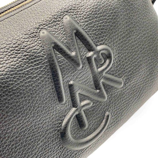 Сумка-Клатч сдвоенный Marina Creazioni черная кожаная - фото 4, 