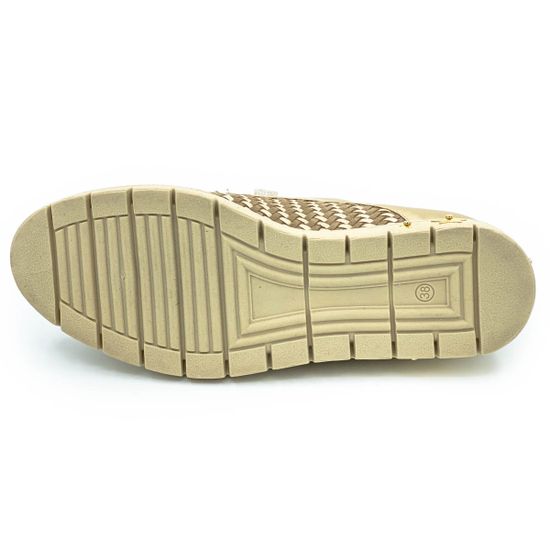 Полуботинки Mara бежево-золотые кожаные - фото 4, 4111SELL MR