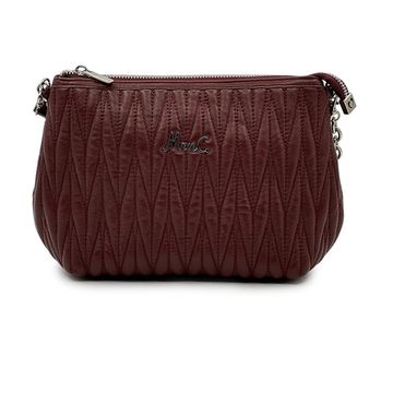 Сумка Marina Creazioni бордовая кожаная стеганая - фото 1, B7166 MC BORDO