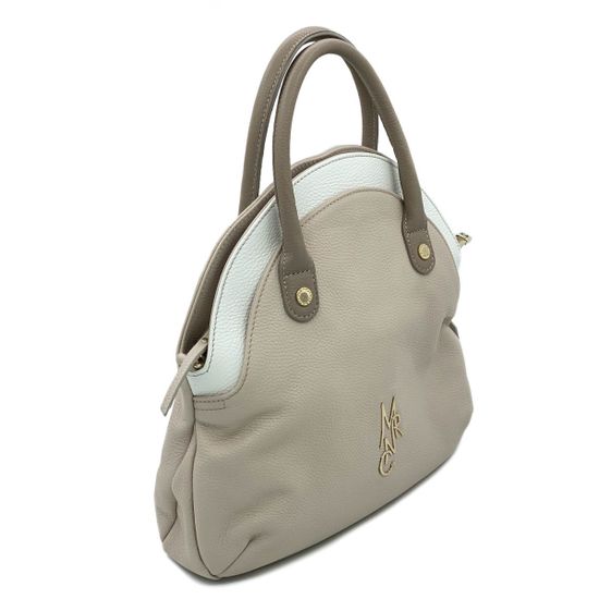 Сумка Marina Creazioni бежево-белая кожаная - фото 2, 