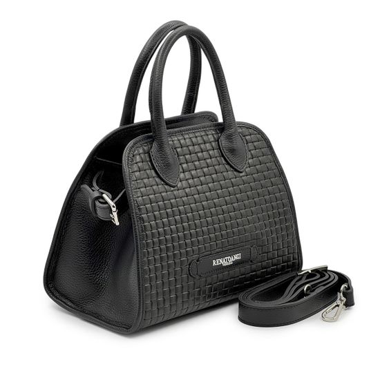 Сумка Renato Angi черная кожаная плетенная - фото 2, 3450217 RA NERO