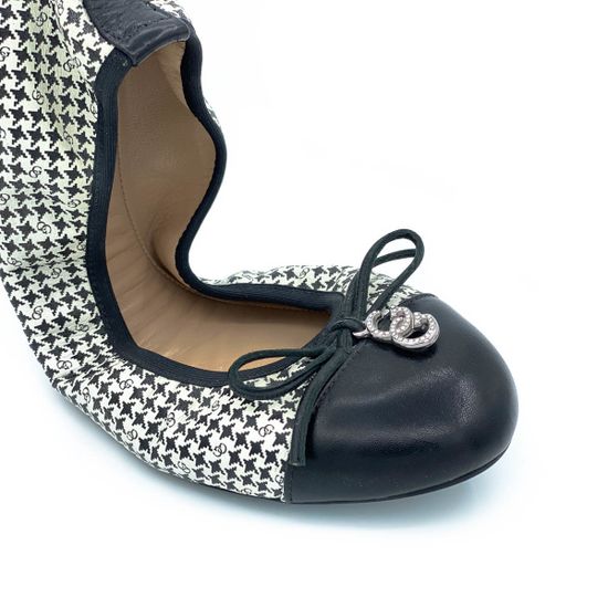 Балетки Giada Gabrielli черно-белые кожаные - фото 5, 