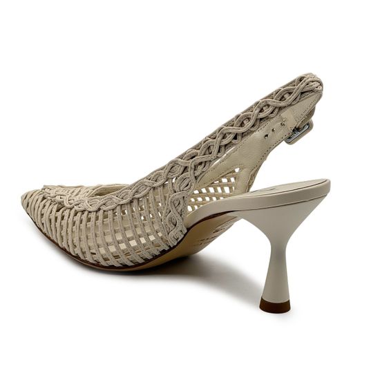 Туфли слингбэк Tiffi светло-бежевые кожаные - фото 3, G400/70G TI BEIGE