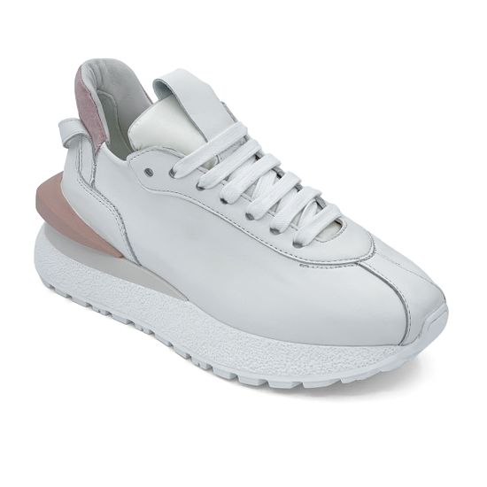 Кроссовки MIMMU бело-розовые кожаные N17 - фото 2, F937K2 MIM N17