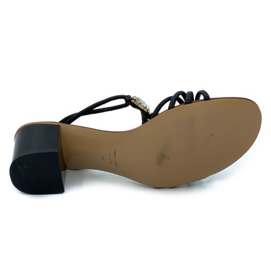 Босоножки Baldinini черные кожаные - фото 4, 