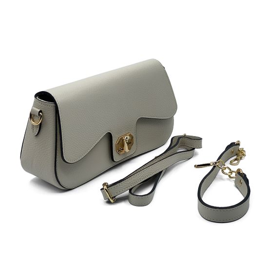 Сумка кросс-боди MOT CLE  кожаная бежевая - фото 2, 