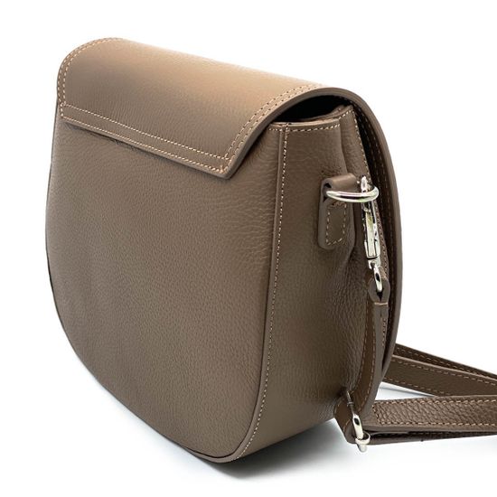 Клатч Di Gregorio бежевый кожаный - фото 4, 