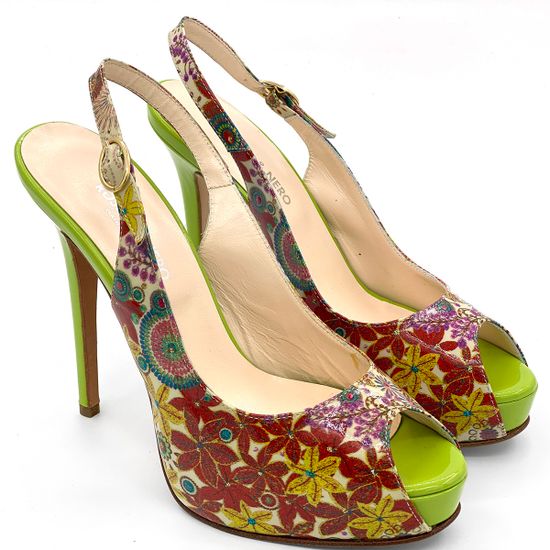 Босоножки Rosso&amp;Nero лакированные салатовые - фото 7, 3498 RN SALAT