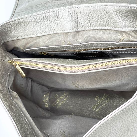 Сумка Marina Creazioni бежевая кожаная - фото 5, B5037 MC BEIGE