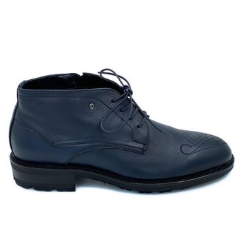 Ботинки Mario Bruni синие кожаные демисезонные - фото 1, 13907 MB