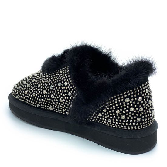 Полуботинки Lab Milano черные замшевые МЕХ - фото 3, 