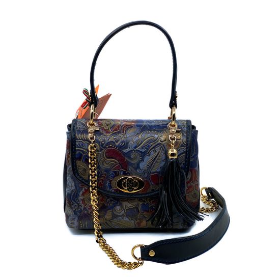 Сумка Marino Orlandi синяя кожаная - фото 1, 