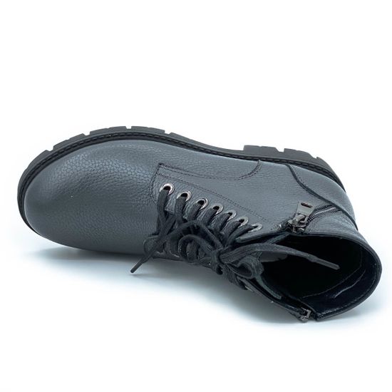 Ботинки Cover графитовые кожаные Байка - фото 5, 