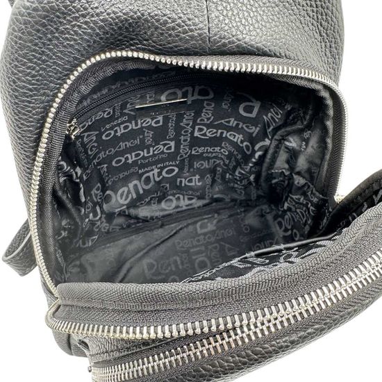 Сумка-рюкзак Renato Angi черная кожаная - фото 6, 3360401 RA NERO