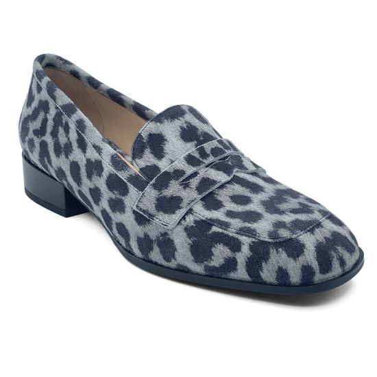 Лоферы CV COVER замшевые принт серый леопард - фото 2, 