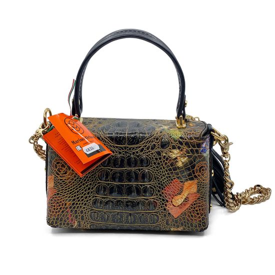 Сумка Marino Orlandi бронзовая мультиколор кожаная - фото 3, 