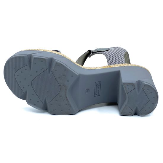 Босоножки Jeannot сине-серебряные кожаные - фото 4, 30181 JN