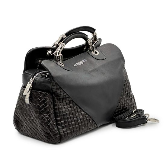 Сумка женская Renato Angi черная кожаная плетенная - фото 2, 3507117 RA NERO