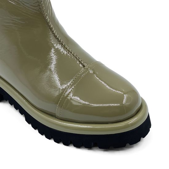 Ботинки Tuffoni фисташковые из лакированной кожи на меху - фото 6, 1723021PF TUF LAK PHISTACO