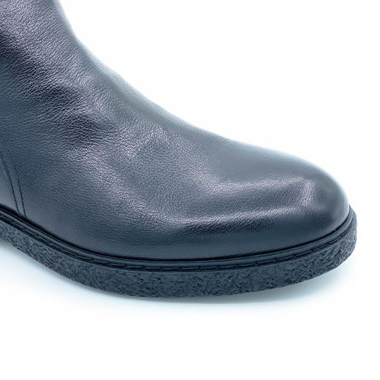 Ботинки Luca Guerrini черные кожаные МЕХ - фото 5, 