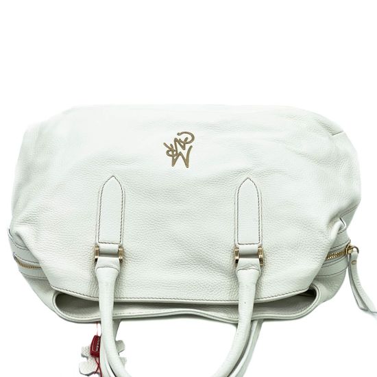 Сумка Marina Creazioni белая кожаная - фото 4, 