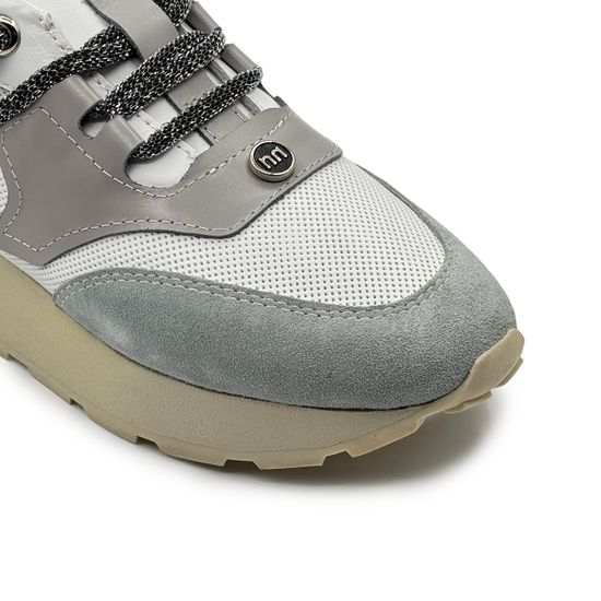 Кроссовки женские NILA NILA кожа/замша белая/серая - фото 6, NO6744 NIL GRIGIO