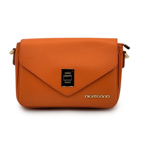 Сумка Di Gregorio оранжевая кожаная - фото 1, 8889 DG ORANGE