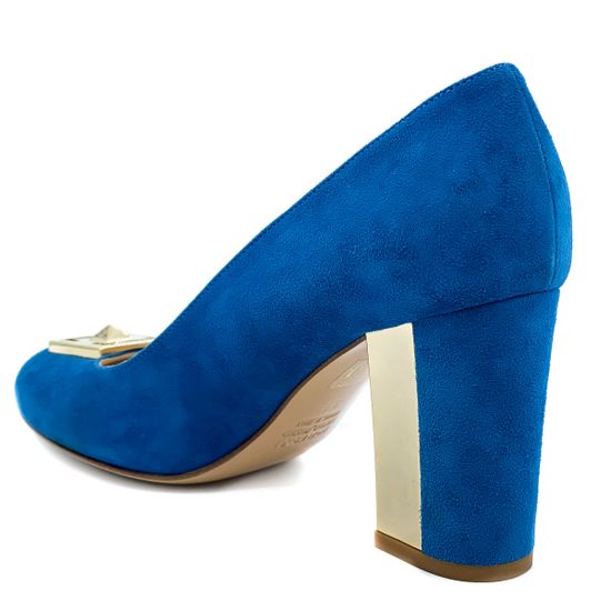 Туфли женские Renzi синие замшевые - фото 3, 504200C RZ