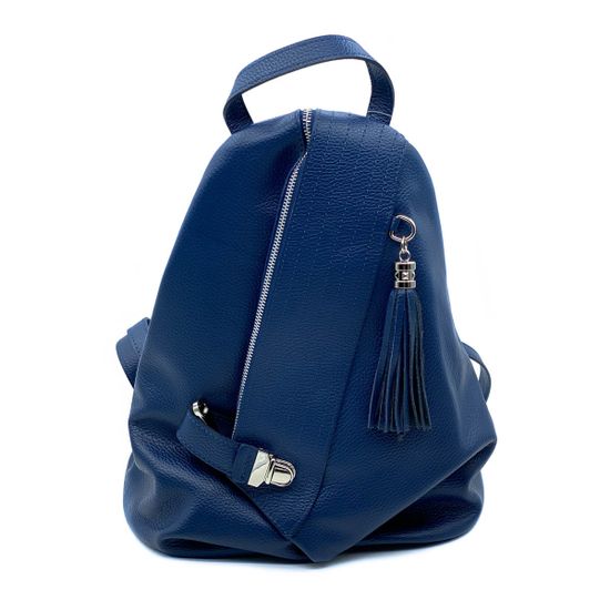 Рюкзак Di Gregorio синий кожаный - фото 1, 