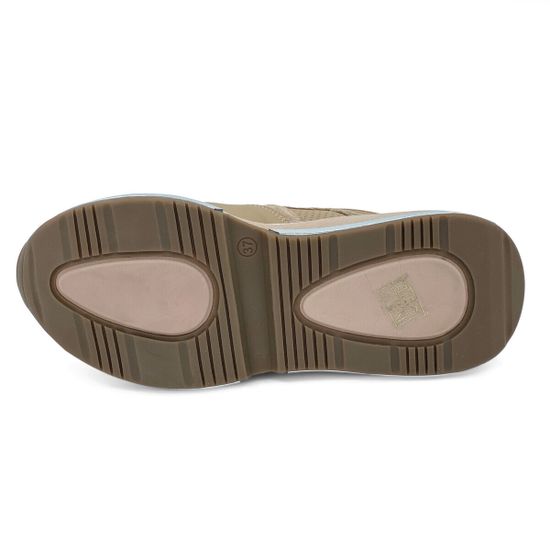 Кроссовки NILA NILA бежевые кожаные/замшевые - фото 4, NO5815 NIL BEIGE