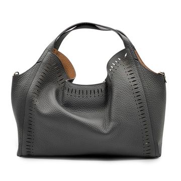 Сумка Loristella черная кожаная - фото 1, 2787T LS NERO