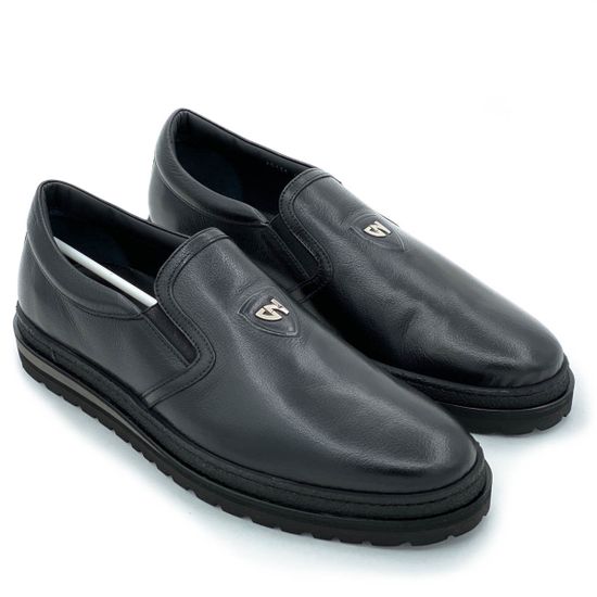 Слипоны Giampieronicola черные кожаные демисезонные - фото 7, 