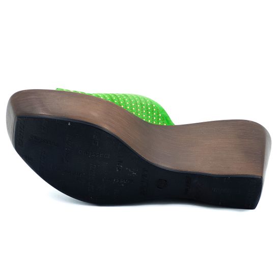 Сабо Santini замшевые зеленые - фото 4, 