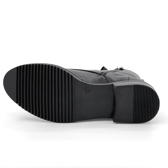 Ботинки Cover черные кожаные МЕХ - фото 4, 